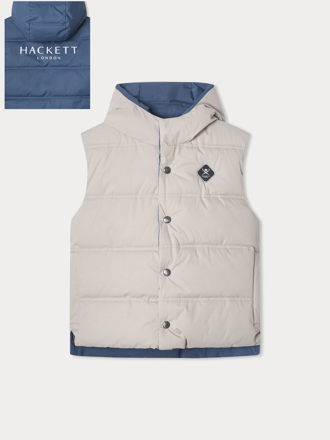 HACKETT LONDON Boys Hooded Solid Padded Jacket