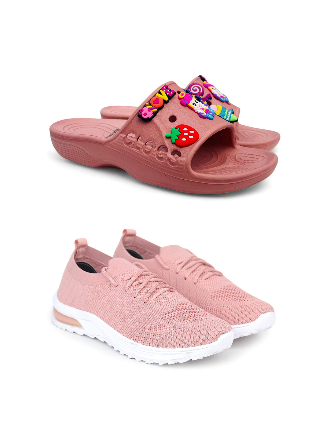 FABBMATE Women Lace-Up Sneakers With Applique Sliders