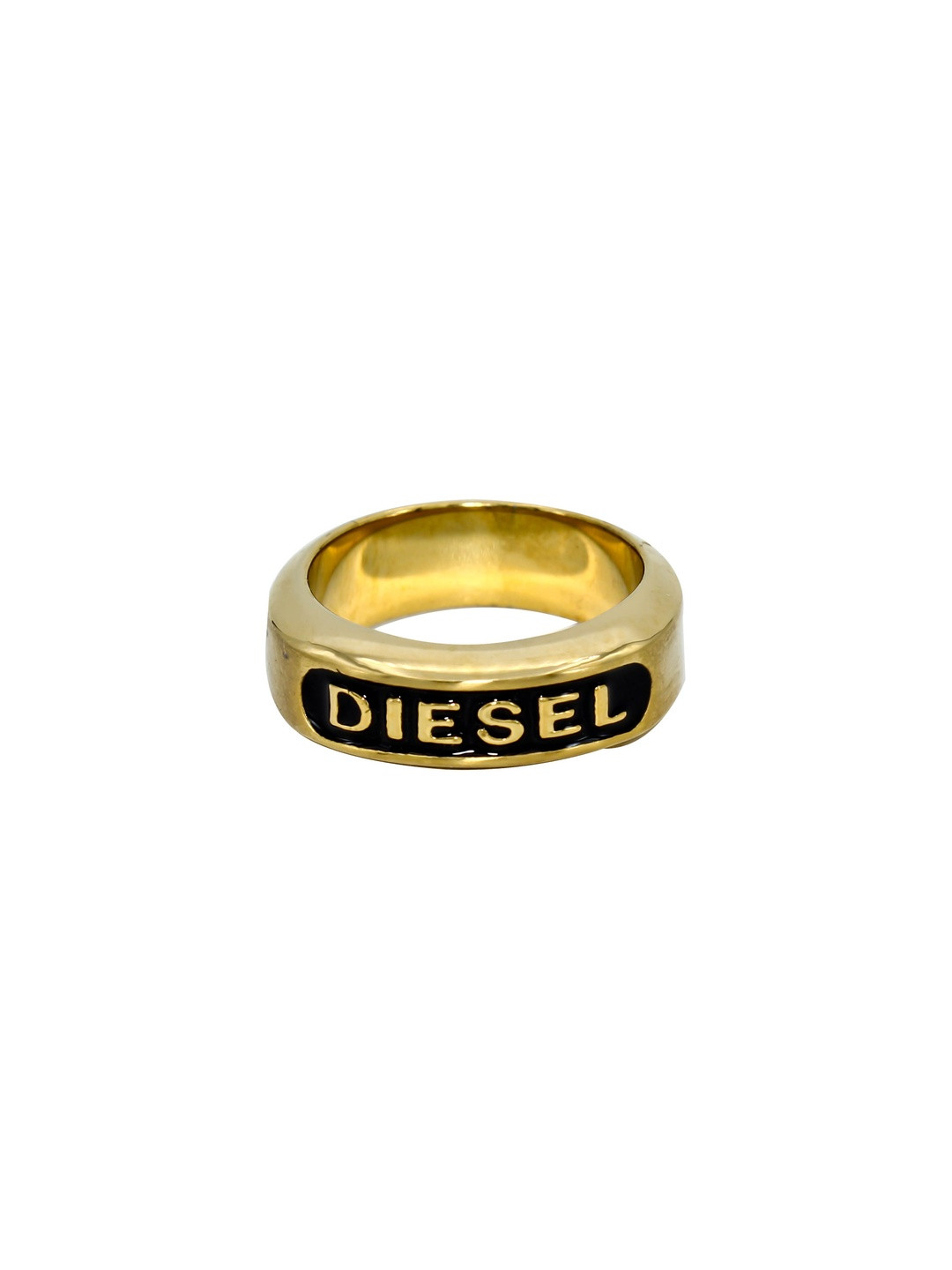 Gold plated DIESEL inspired wedding band finger ring