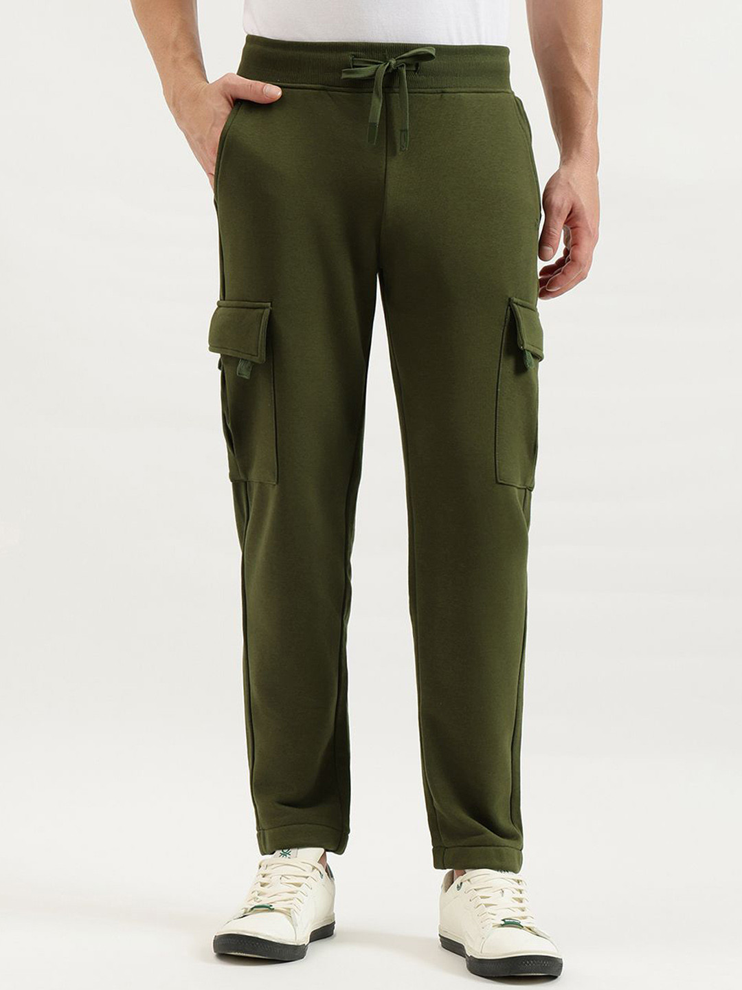 United Colors of Benetton Men Mid-Rise Cargo Track Pants