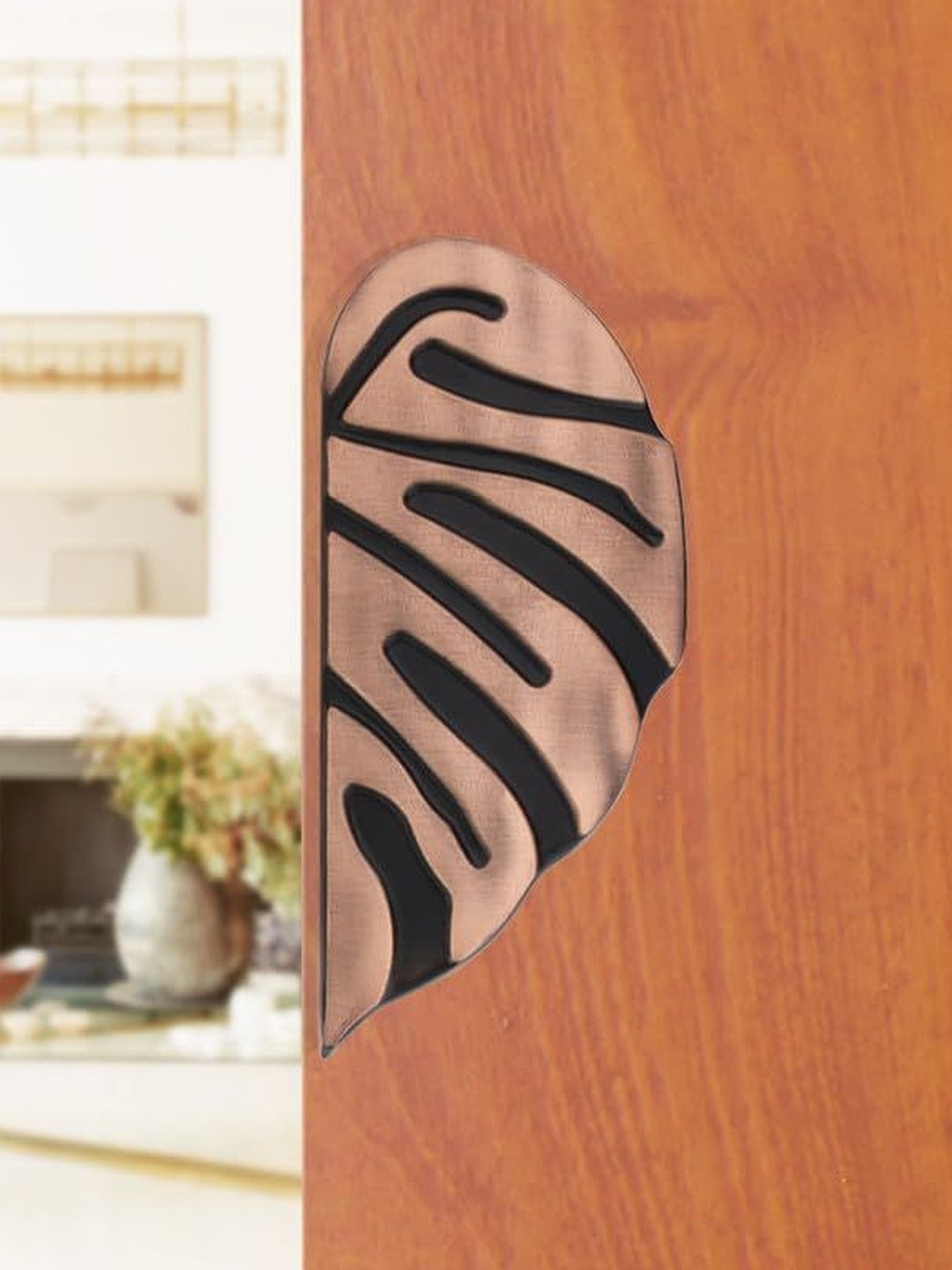 GLOXY Pack Of 2 Aluminium 6.5 Inch Leaf Shape Door Handles