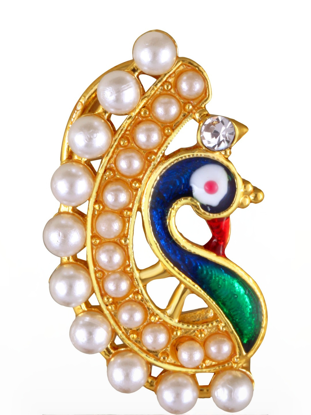VIVASTRI Gold Plated Alloy Nath Nose Pins