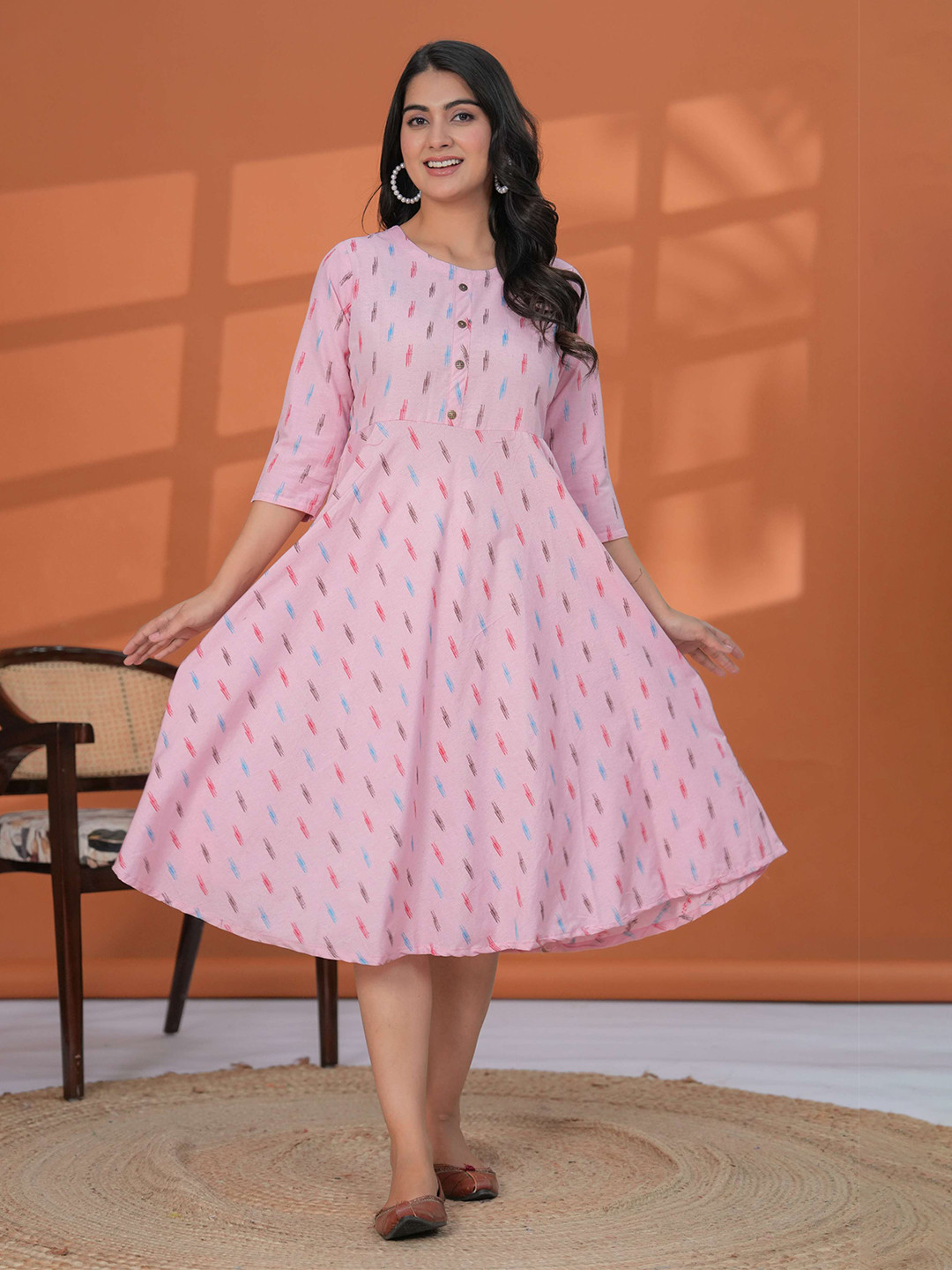 VAALI Women Woven Design Anarkali Kurta