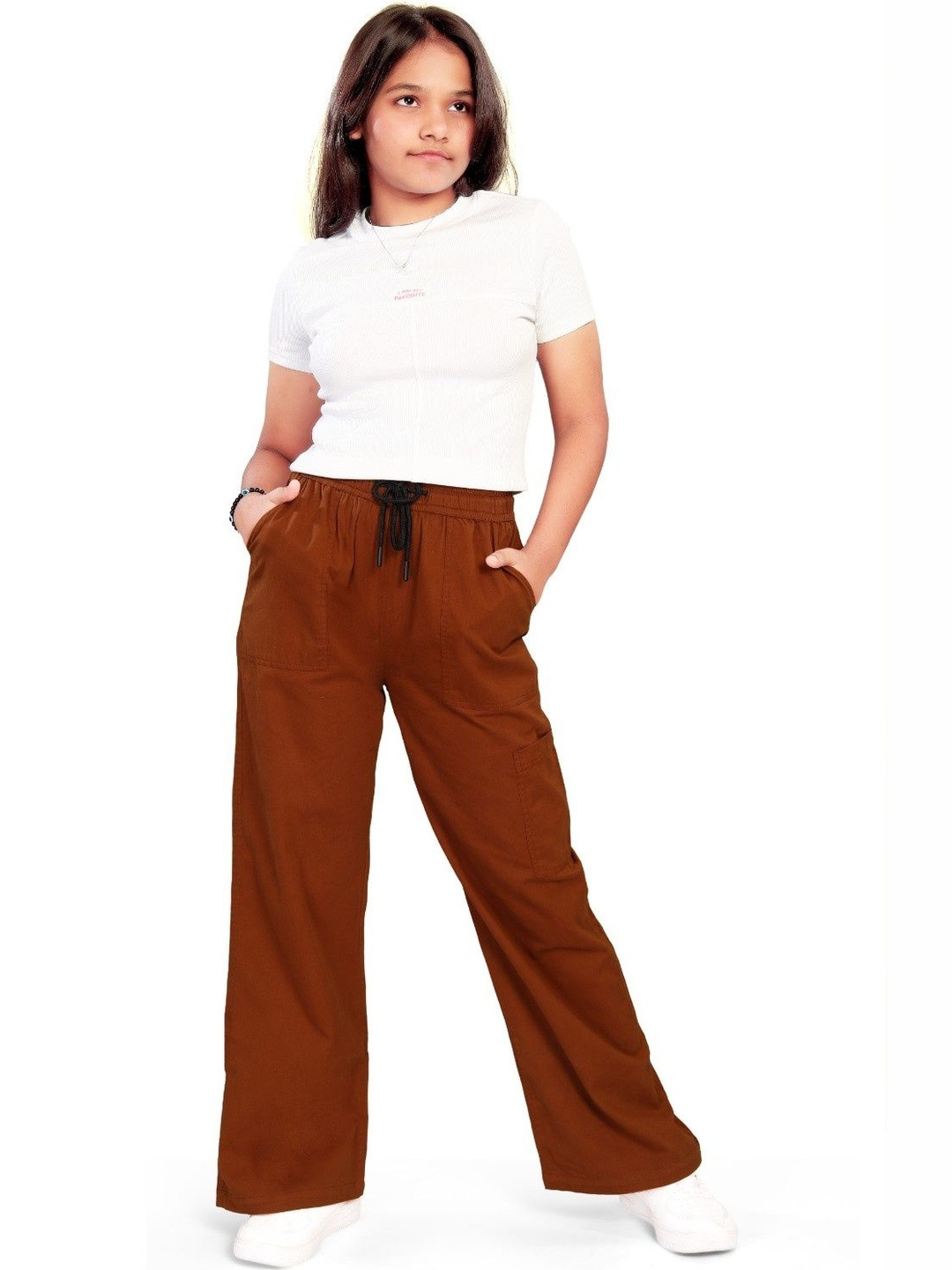UNOseven Girls Denim Patch Cargo Pant