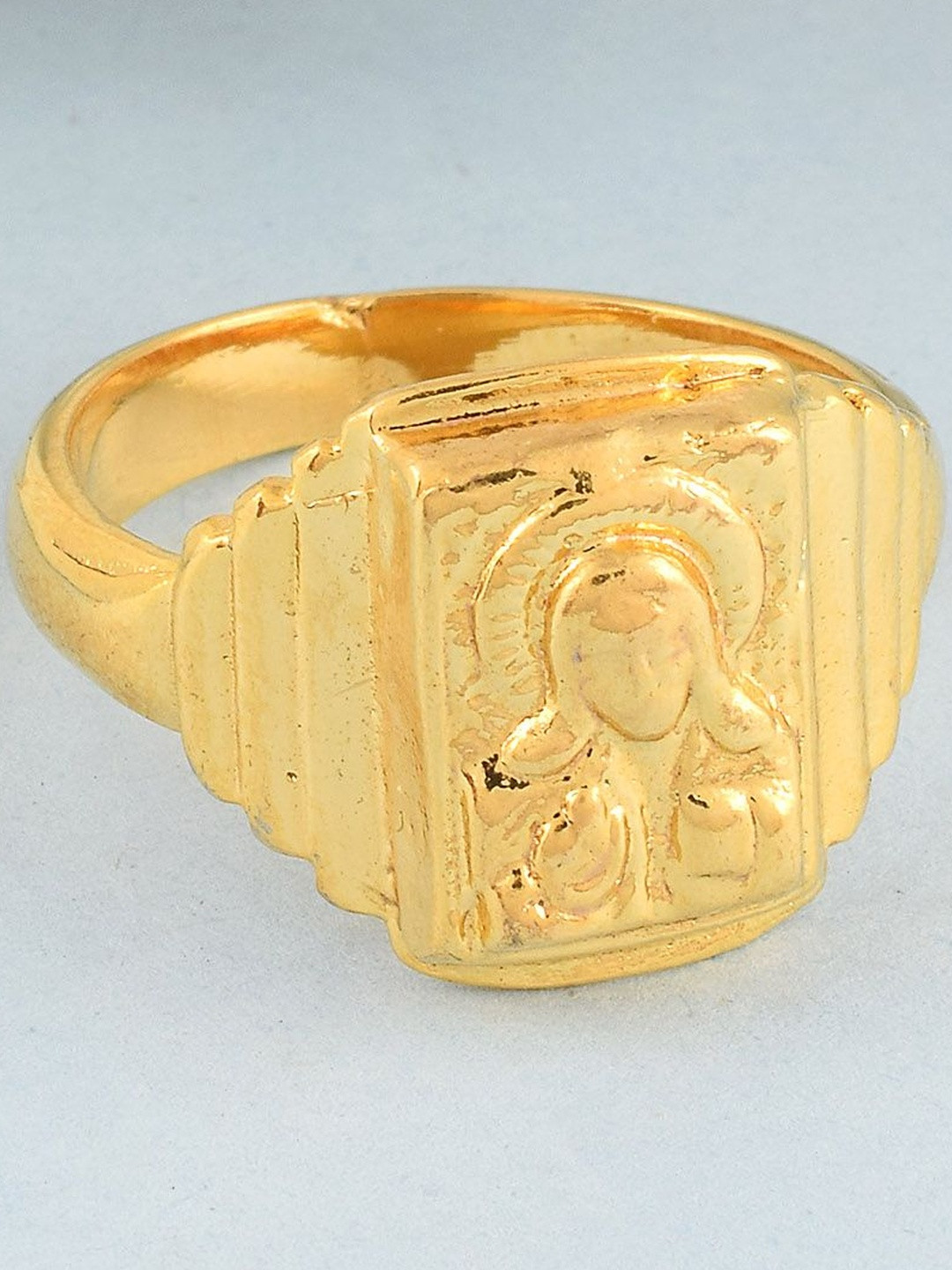 Brass Goldplated Jesus Christ Finger ring