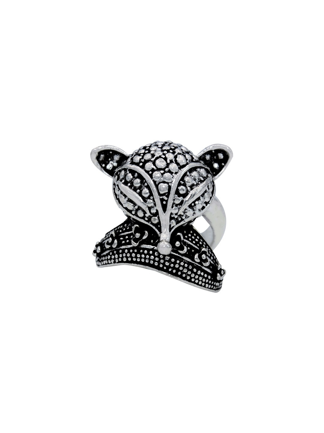 Oxidised Antique finish Brass, Alien Head design, ring