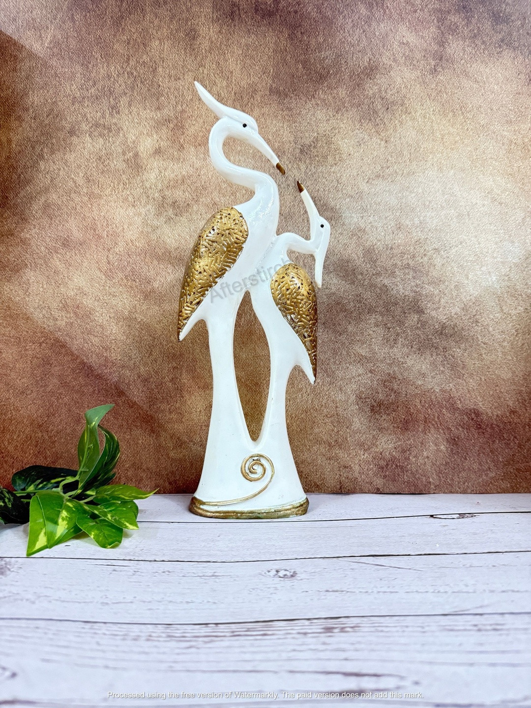 Afterstitch White Swan Idols statues Bird Figurines Duck Showpieces