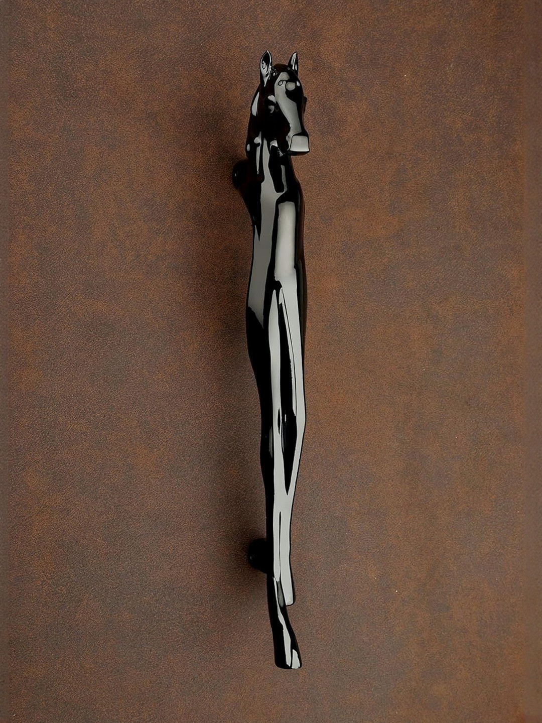 GLOXY Black Finish Horse Shape Door Handle