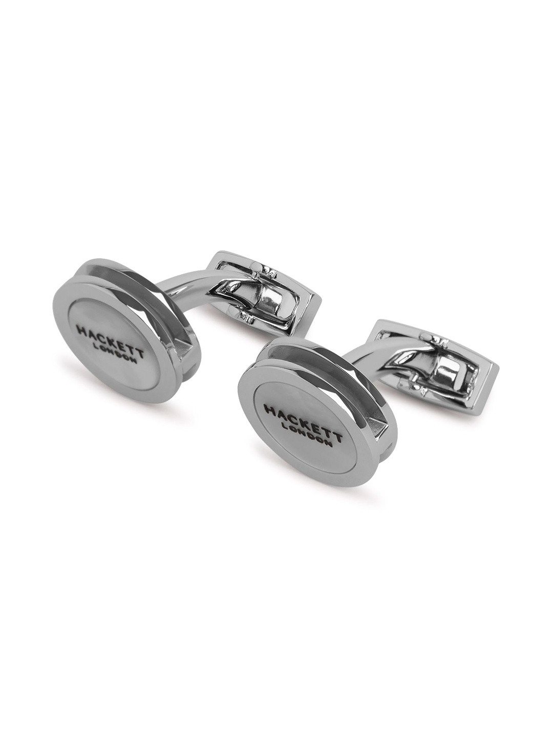 HACKETT LONDON Men Silver Engraved Cufflinks