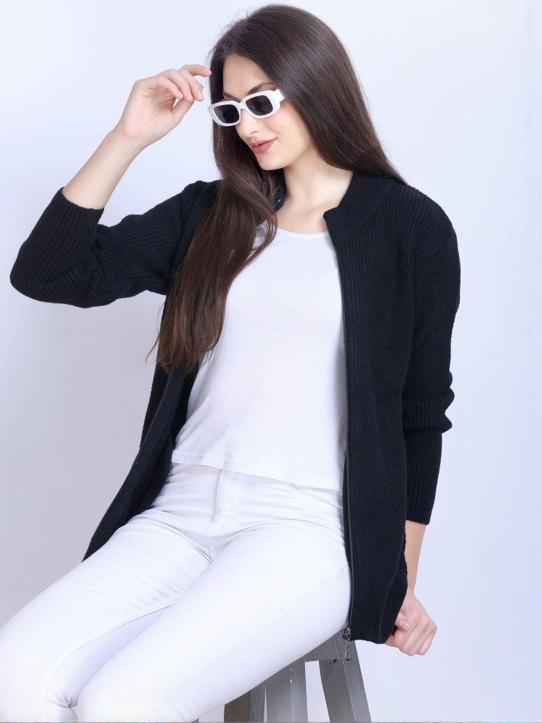 Roadster Women Woollen Long Coat Style Cardigan