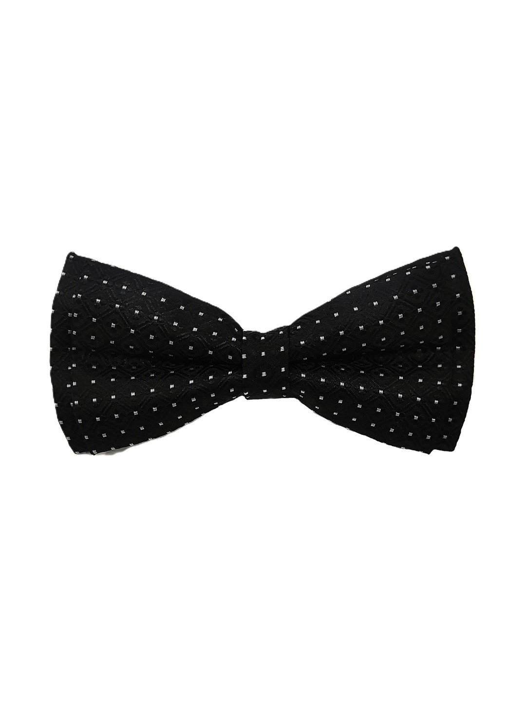 VOICI Men Black Satin Paisley Self-Design Bow Tie