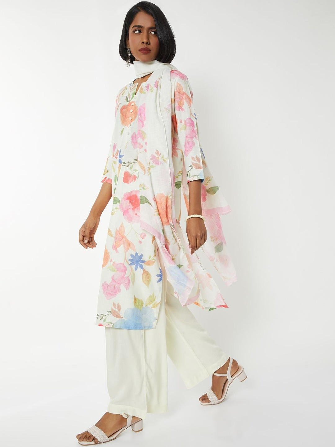 Max Women Floral Print Straight Kurta Set