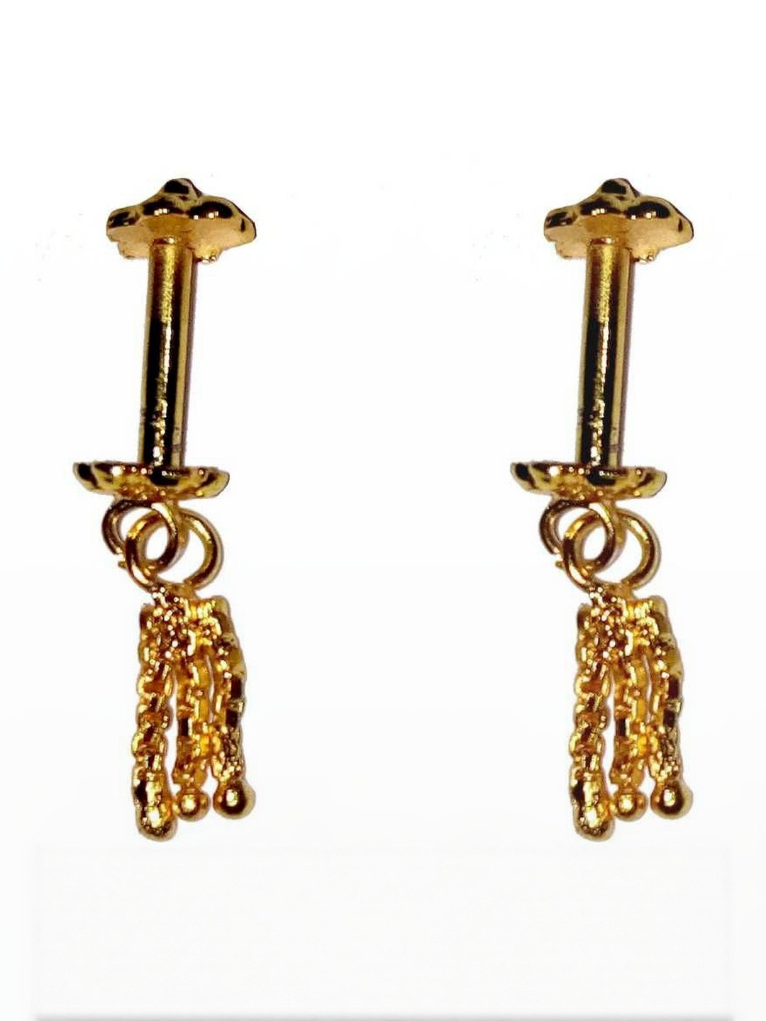 Adhira's Women Gold-toned Bugdi Earrings