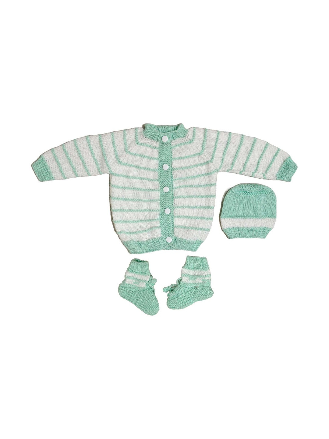 Cute Collection Kids-Unisex Pack of 3 Multi Wool Striped Cardigan
