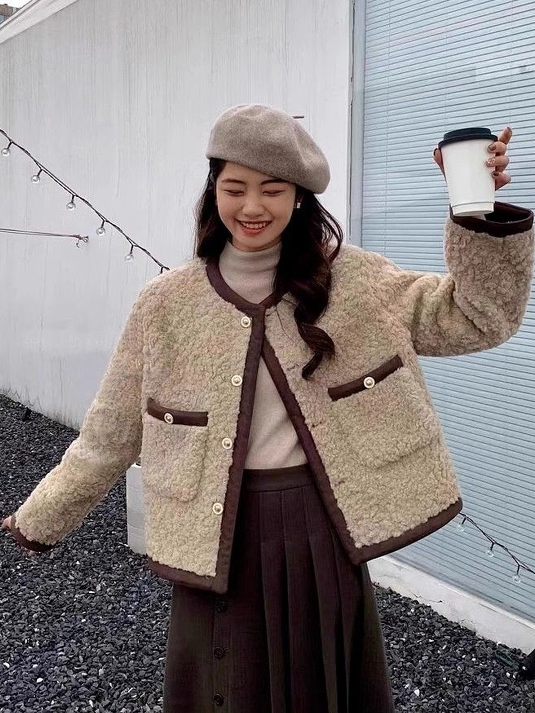 HERE&NOW Women Long Sleeves Button Closure Jacket