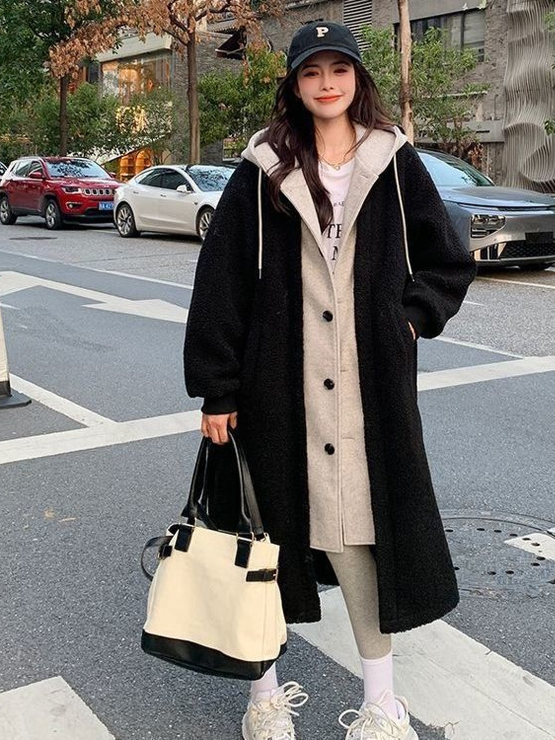 HERE&NOW Women Black Longline Jacket