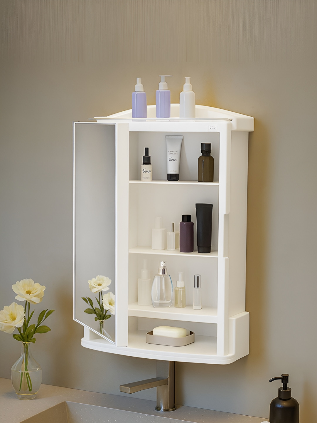 RUBOXA Brown Living Room Makeup Organiser