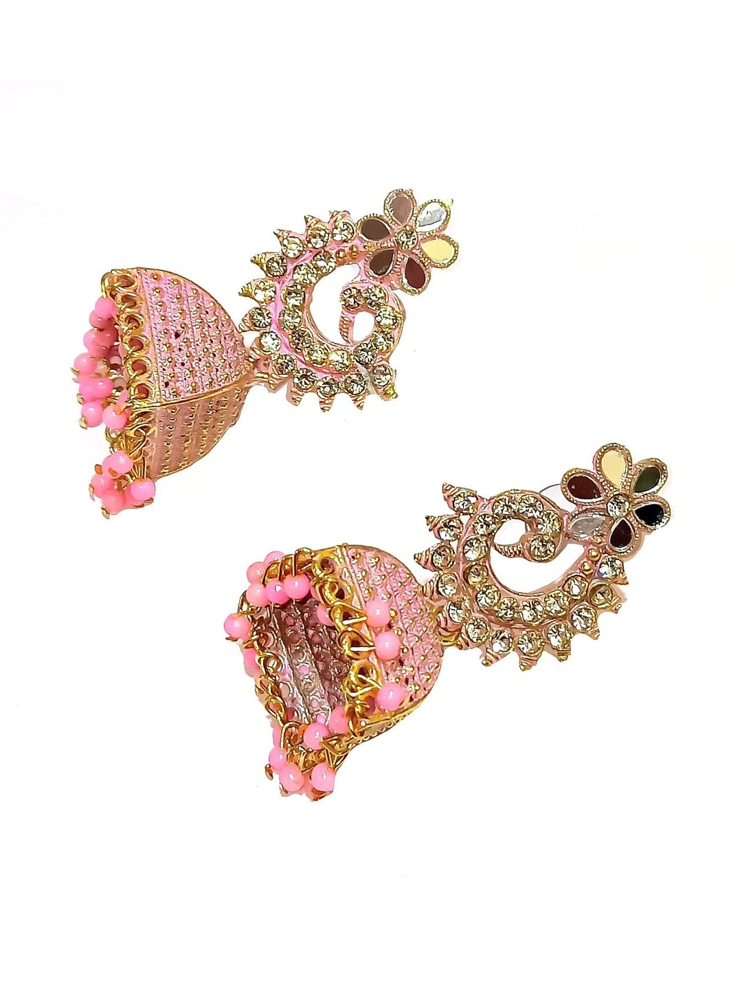 Adhira's Peacock Shaped Jhumkas Earrings