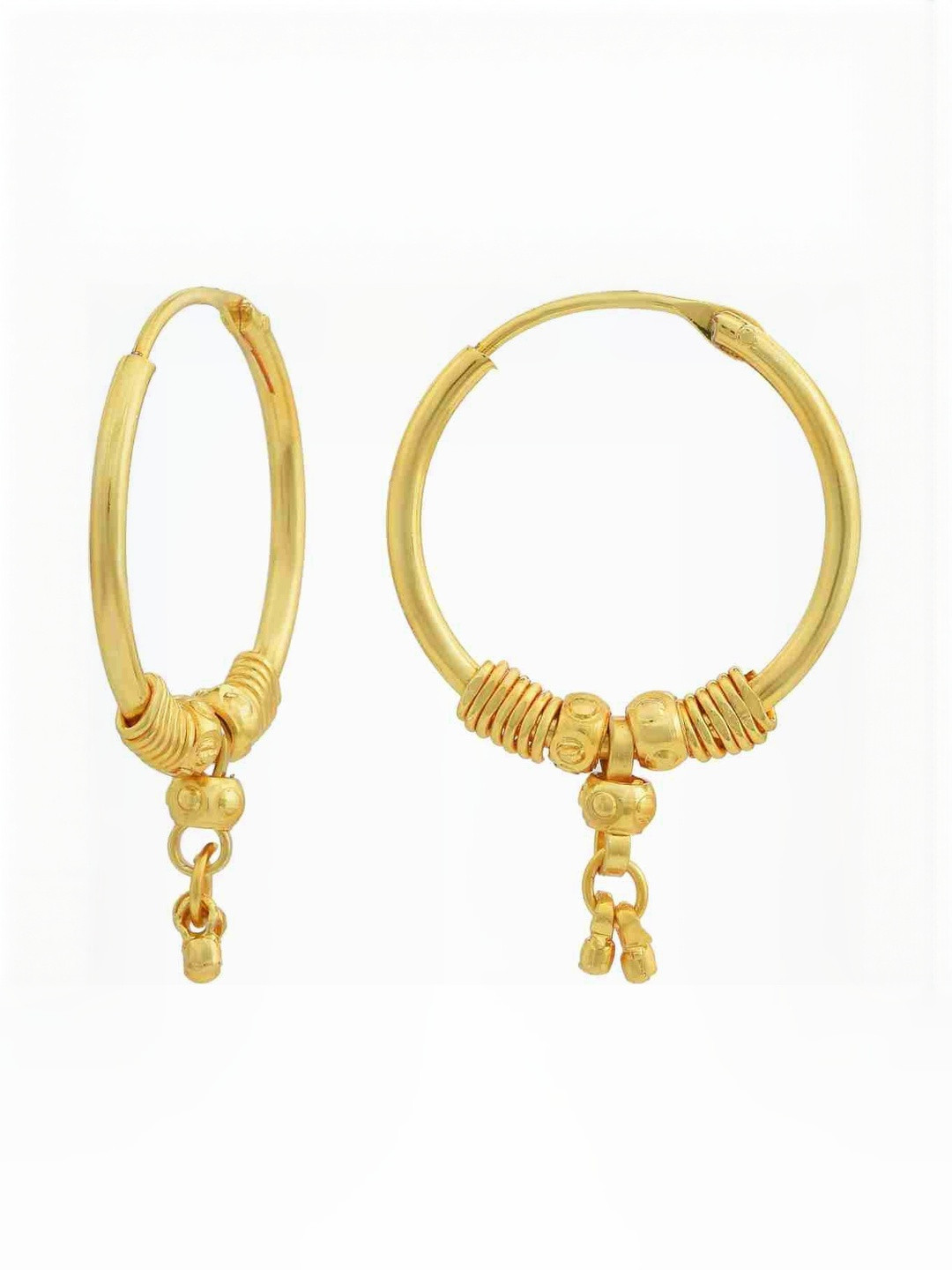 Adhira's Women Gold-Plated Ethnic Alloy Hoop Earrings