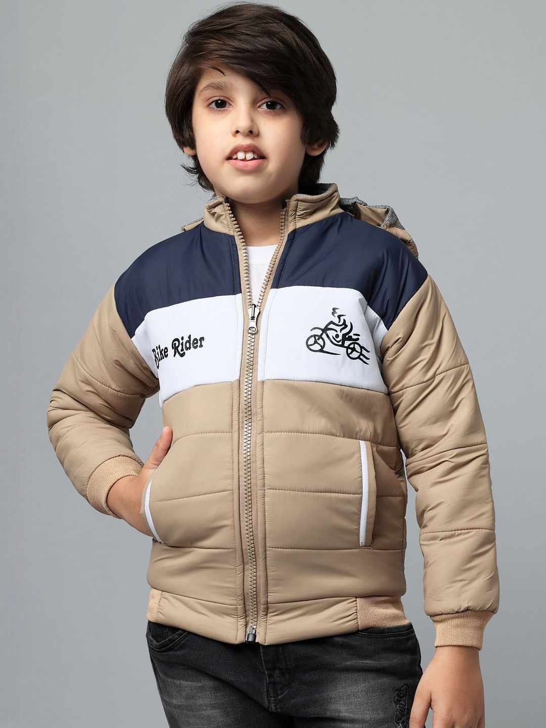 Anixa Boys Mustard Winter Puffer Jacket Hooded Jacket