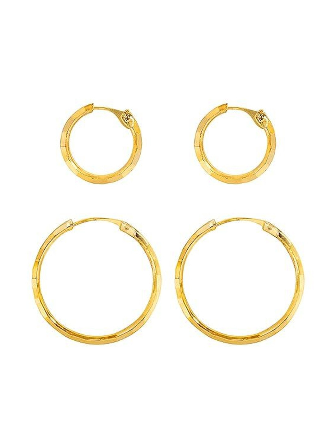 Adhira's Women Golden Set Of 2 Ethnic Jhumki Earrings