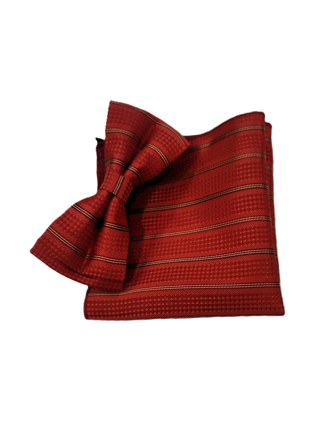 VOICI Men Paisley Self-Design Bow Tie & Pocket Square Combo