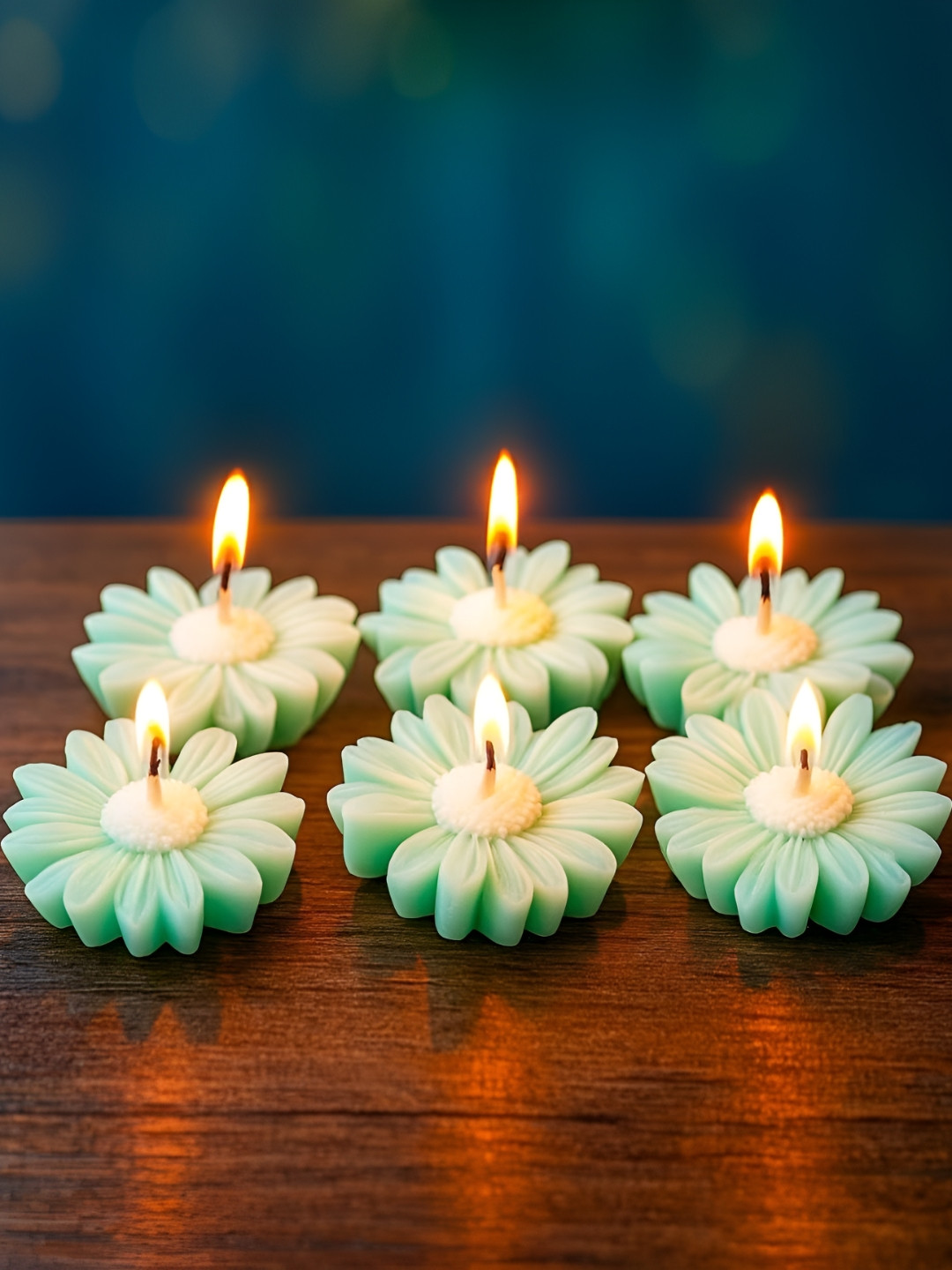 PUFFSMART Green Pieces 6 Candles