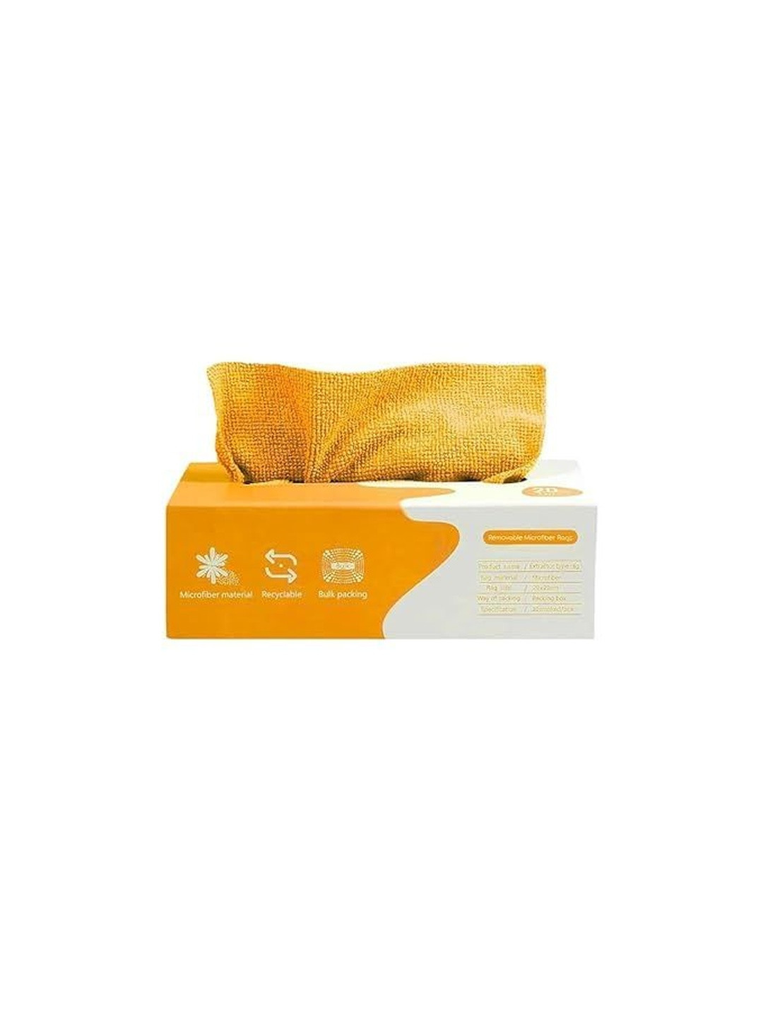 Microfibre Pack of 20 Yellow Reusable Cleaning Cloths