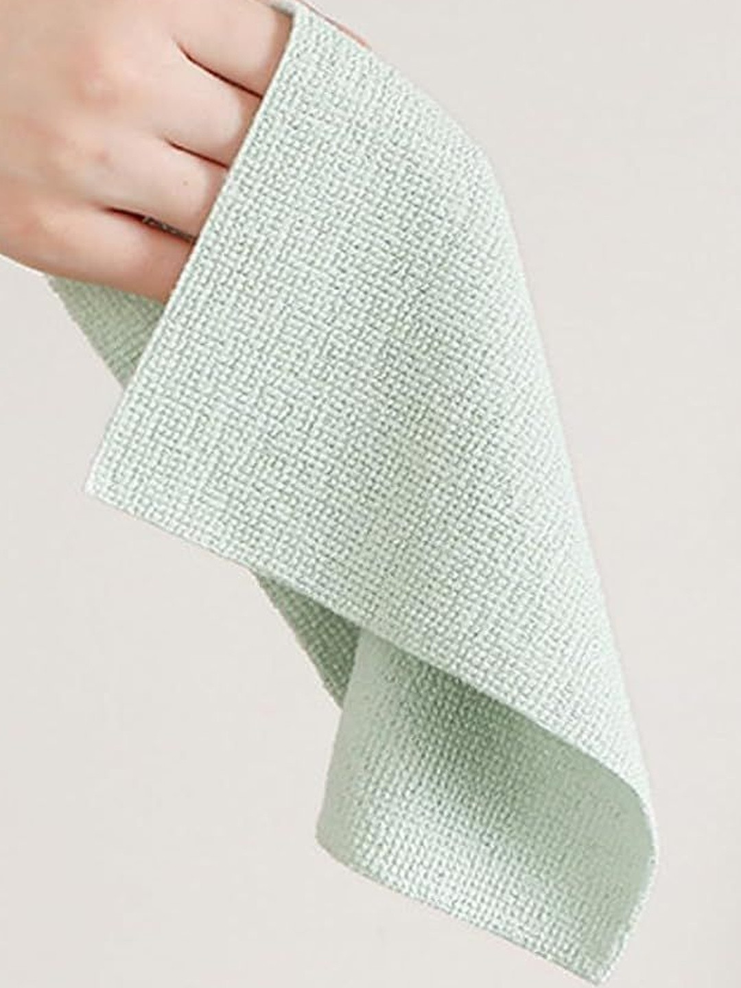 ARPANA BRIGHT Pack Of 20 Green Microfibre Reusable Cleaning Cloths