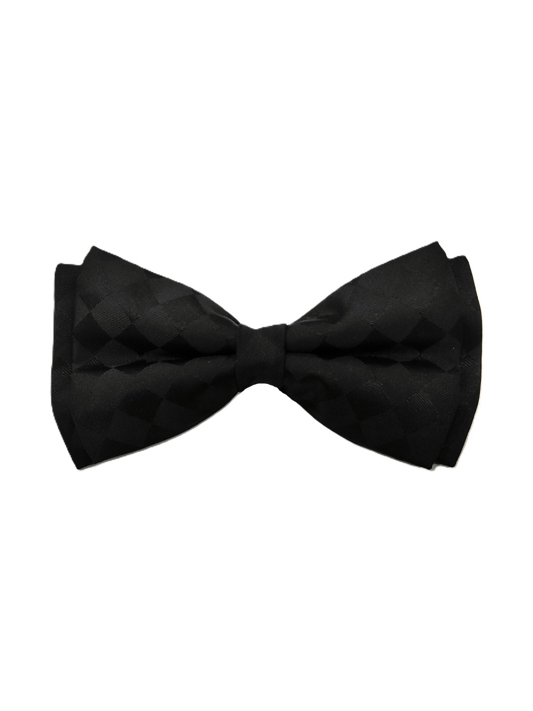 VOICI Men Black Self Design Bow Tie