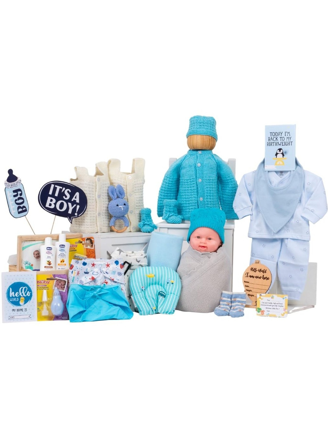 The Baby First Box New Born Baby Essential Kit - 25 Items with Multipurpose Gift Box
