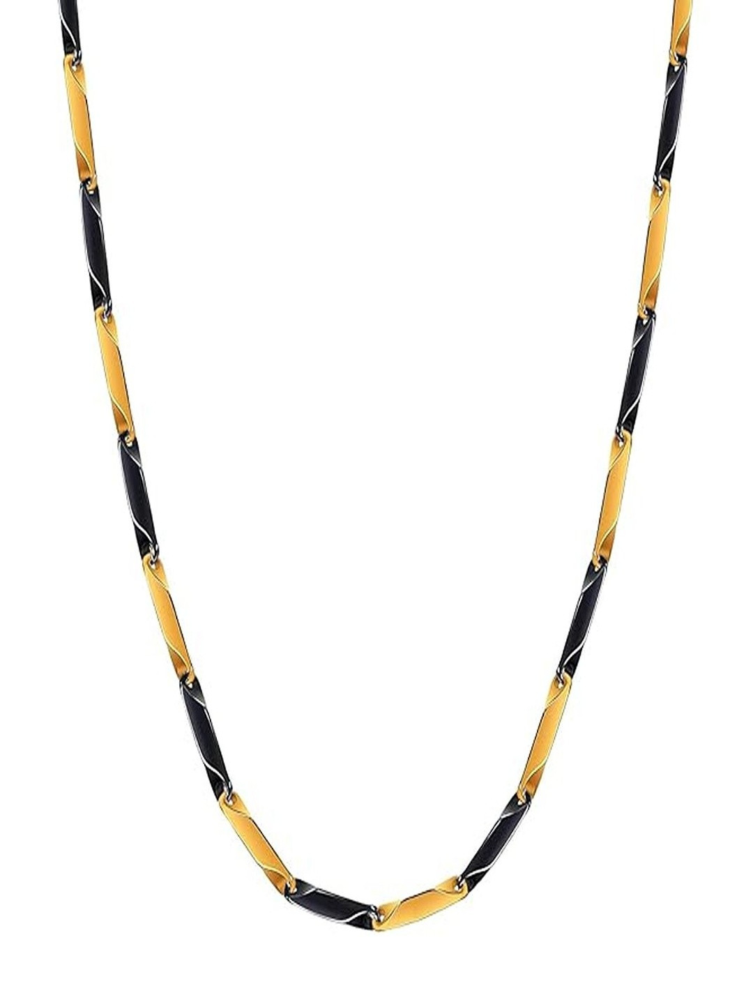 P. R. PRINTS Multi Colored Stainless Steel Rice Chain Necklace