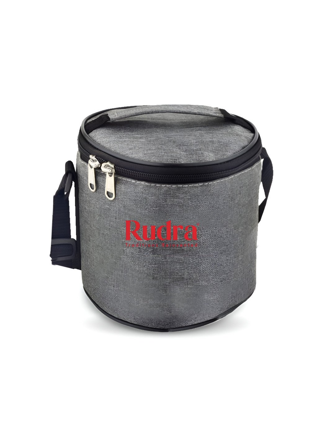 RUDRA Grey Stainless Steel Easy To Clean Lunch Box