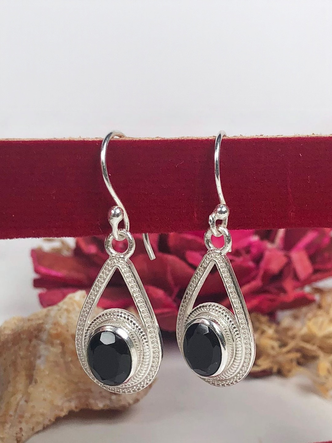 Zhupuk Women Silver-Plated Brass Crystals  Drop Earrings With Fish Hook Earwire Closure