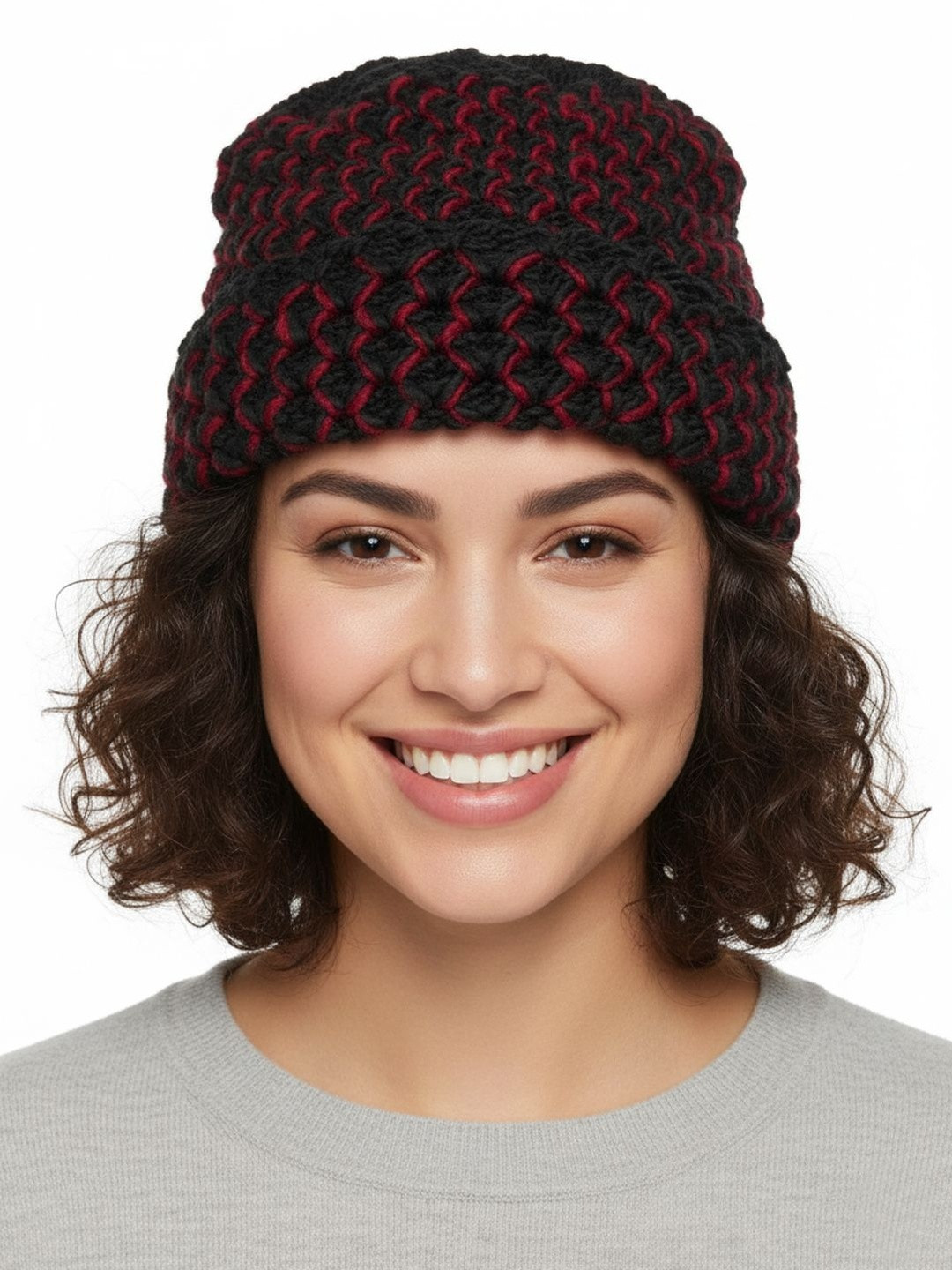 Moda Rapido Women Black Wool Caps