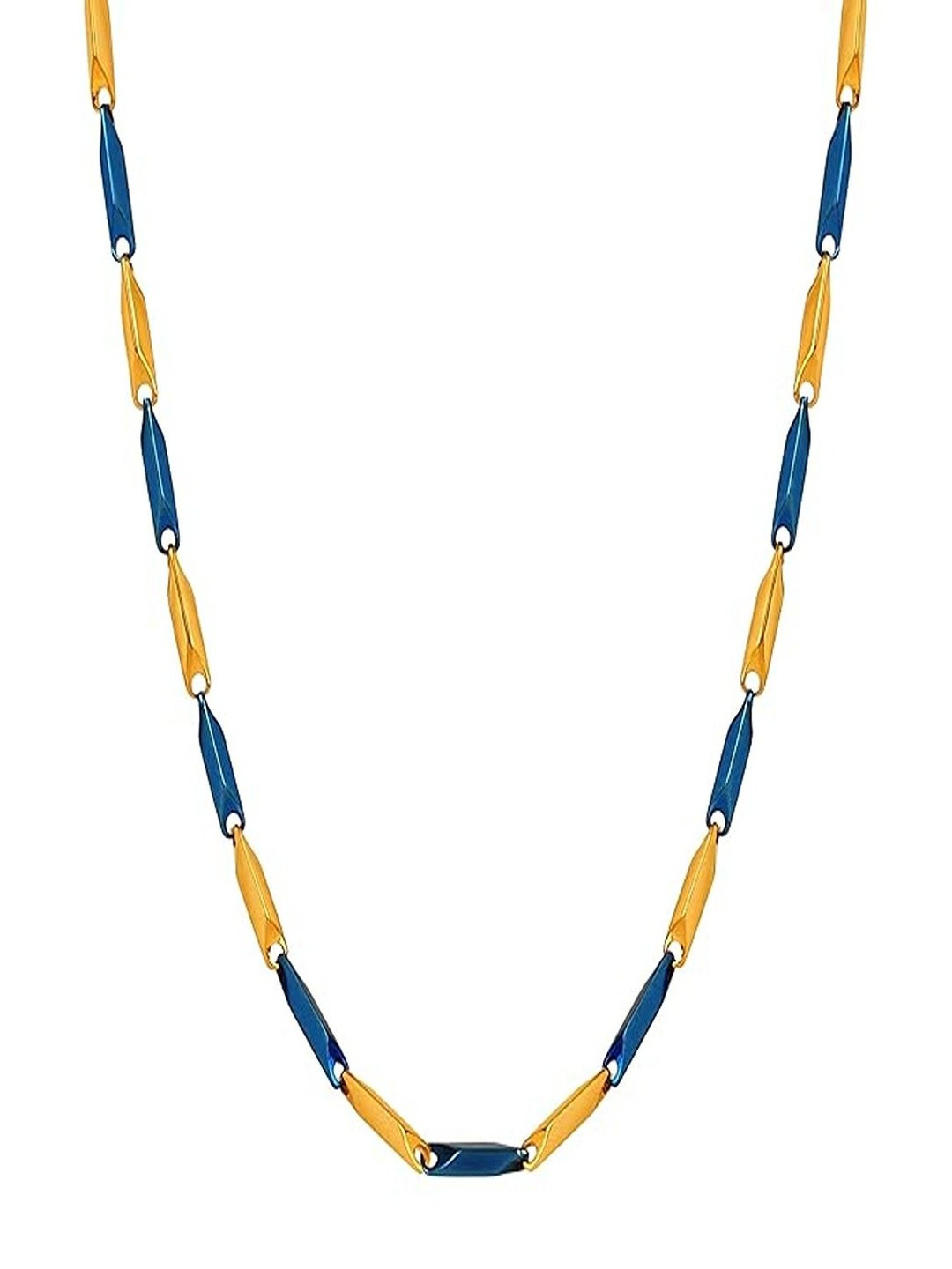 P. R. PRINTS Unisex Stainless Steel Minimal Rice Chain Necklace
