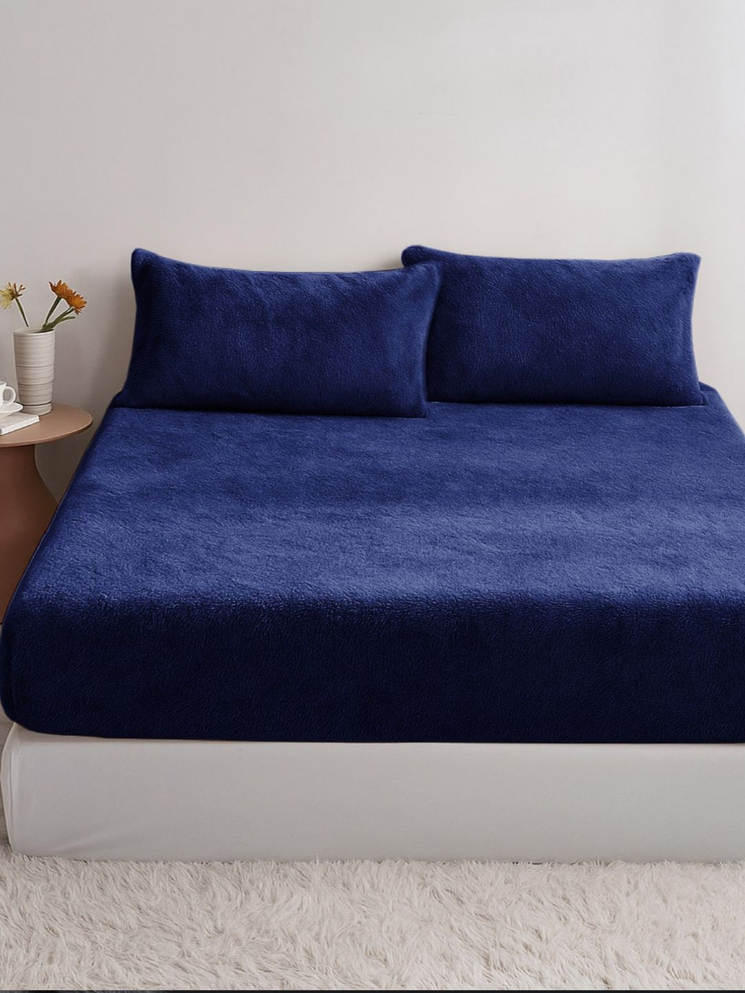 bsb home Navy Blue 300TC King Bedsheet Set 182.88 mx 218.44 m