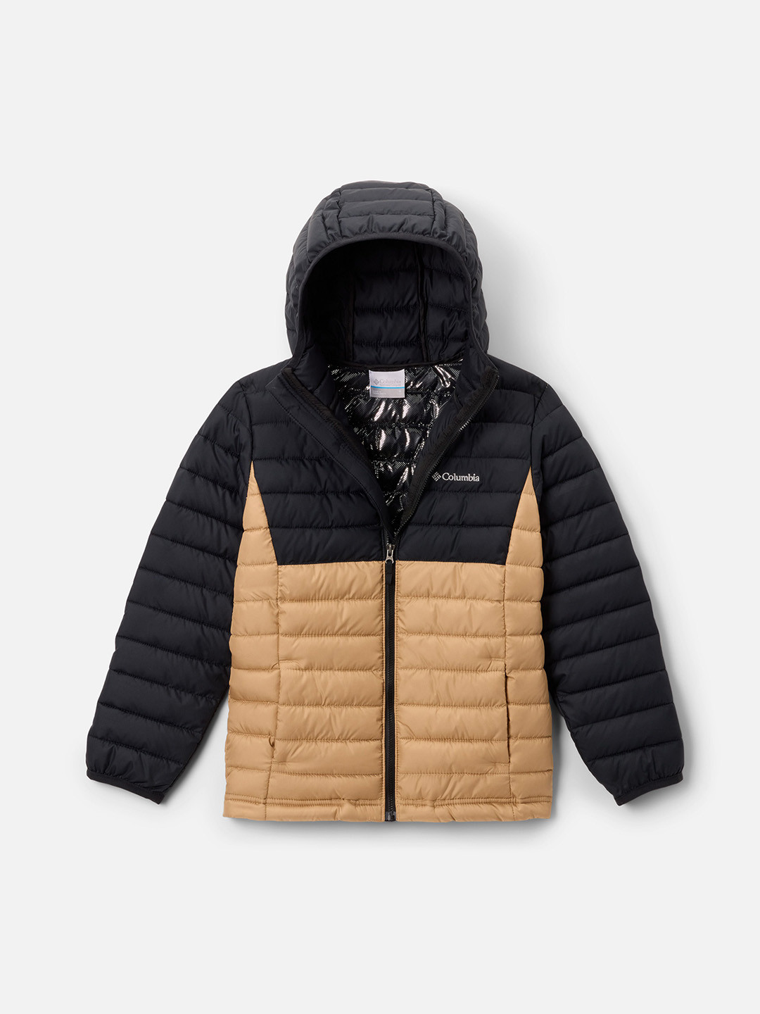 Columbia Boys Hooded Colourblocked Lightweight Puffer Jacket