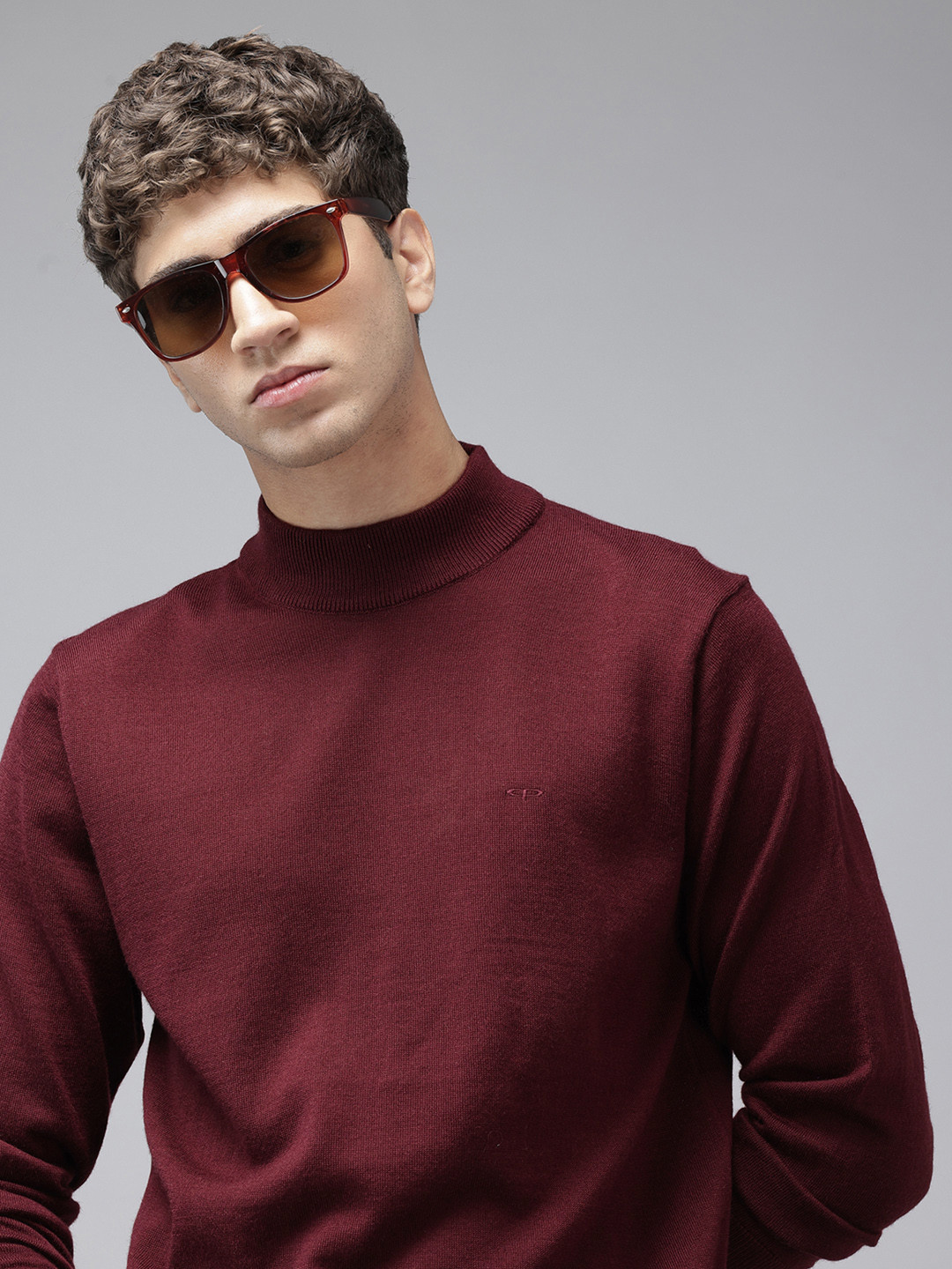 ColorPlus High Neck Knitted Pullover