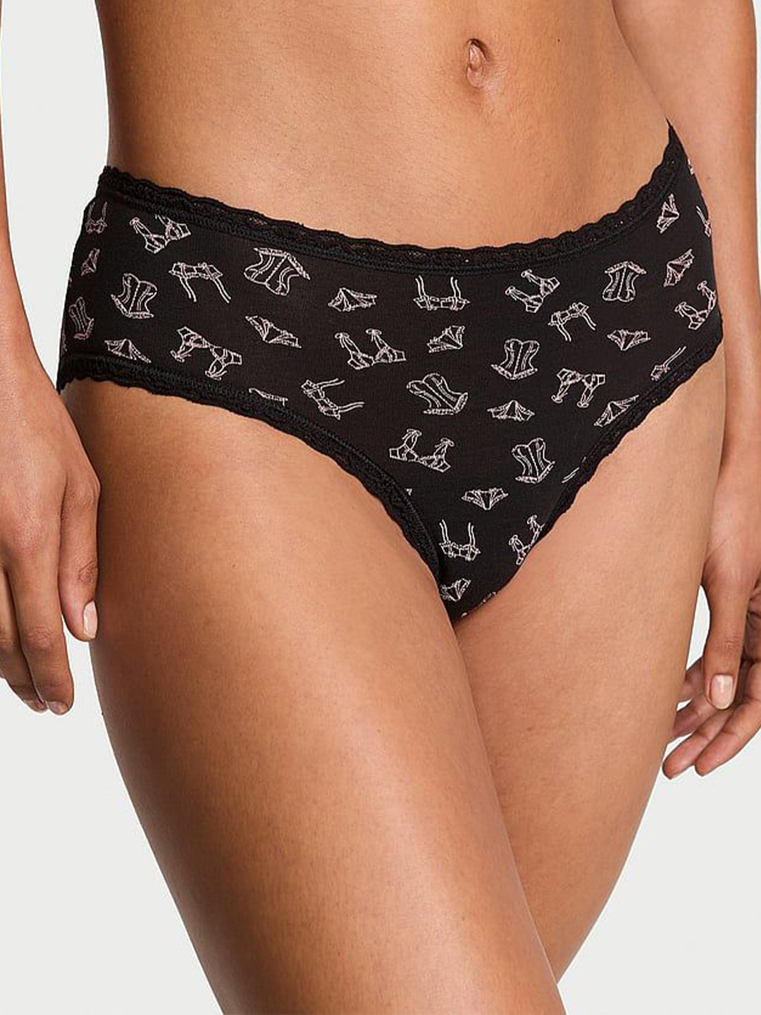 Victoria's Secret Conversational Printed Cotton Basic Briefs