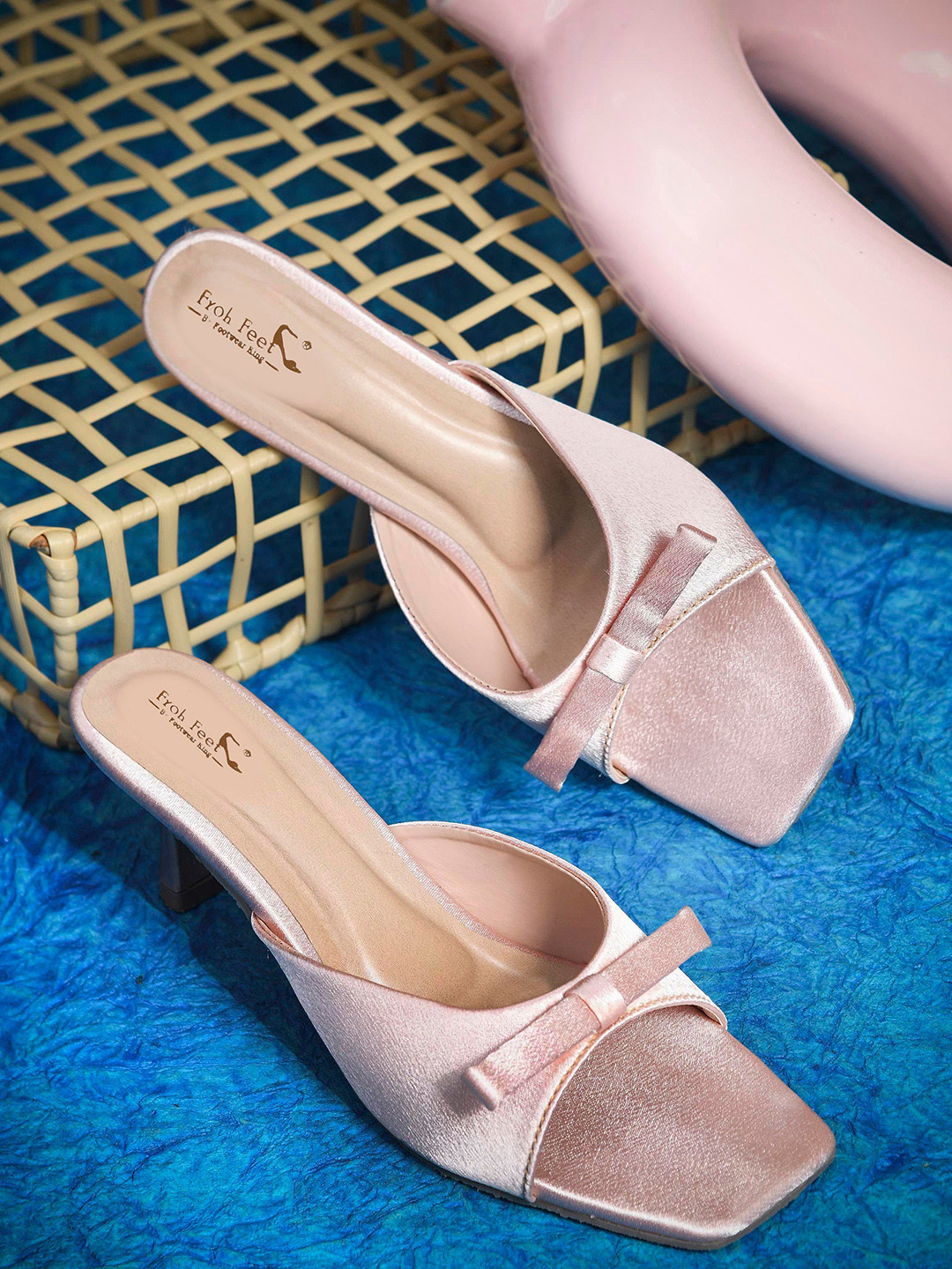 Froh Feet Women Slip-On Kitten Heel Sandals