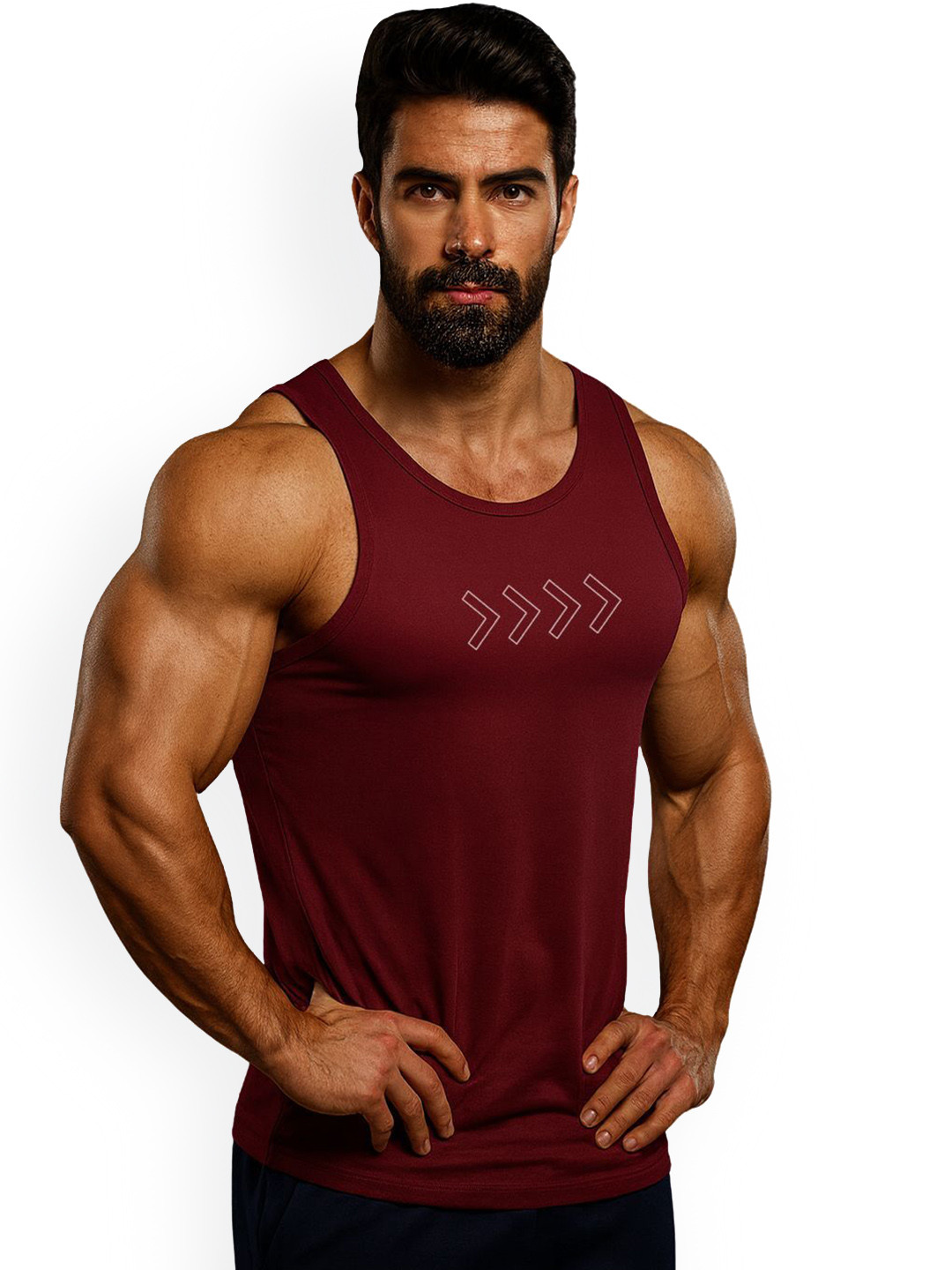 3Colors Snipe On Target Printed Round Neck Breathable Dri-Fit Gym Vest