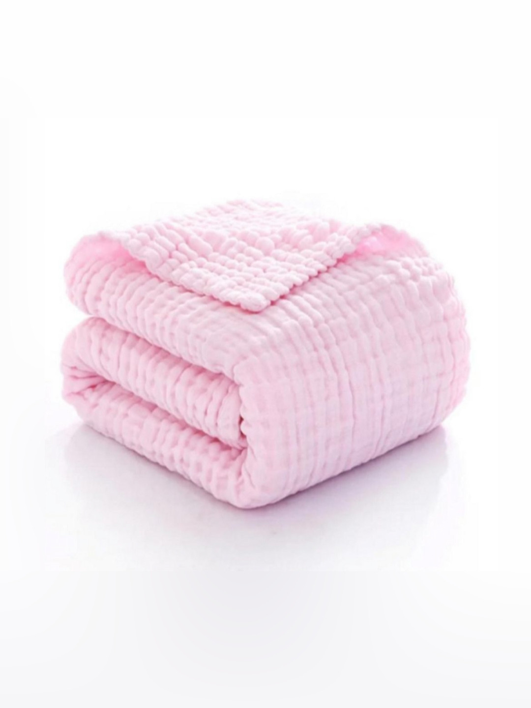 BABY MUSLIN Pink Pure Cotton 500 GSM Breathable Bath Towel