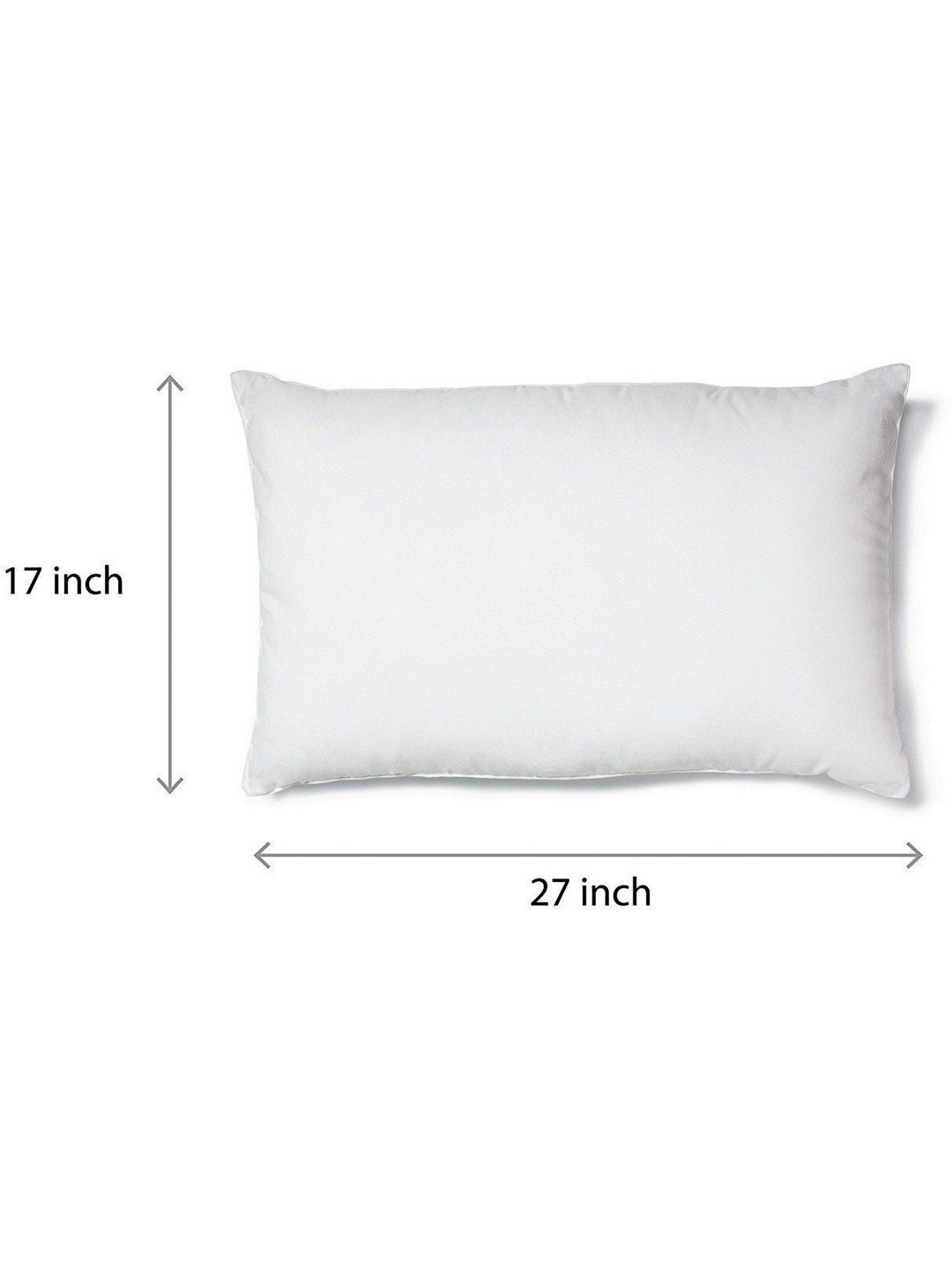 Sleepwell Pack of 2 Solid White Hypoallergenic Polyester Fibre Sleep Pillow
