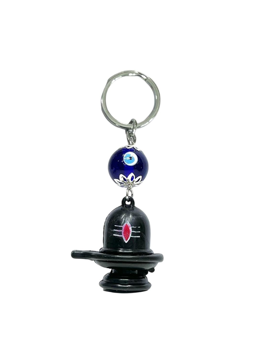AUGEN Stainless Steel Evil Eye Shivling Keychain
