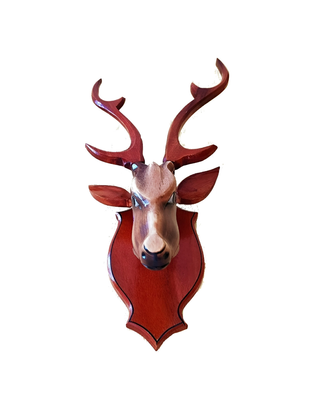 ParamSparsh Brown Wooden Figurine Glossy Showpiece