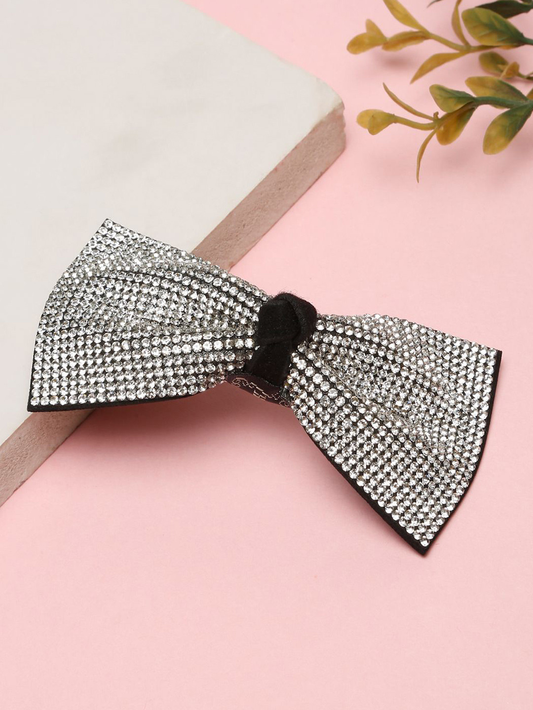 Stoln Women Bow shaped Stone Alligator Hair Clip
