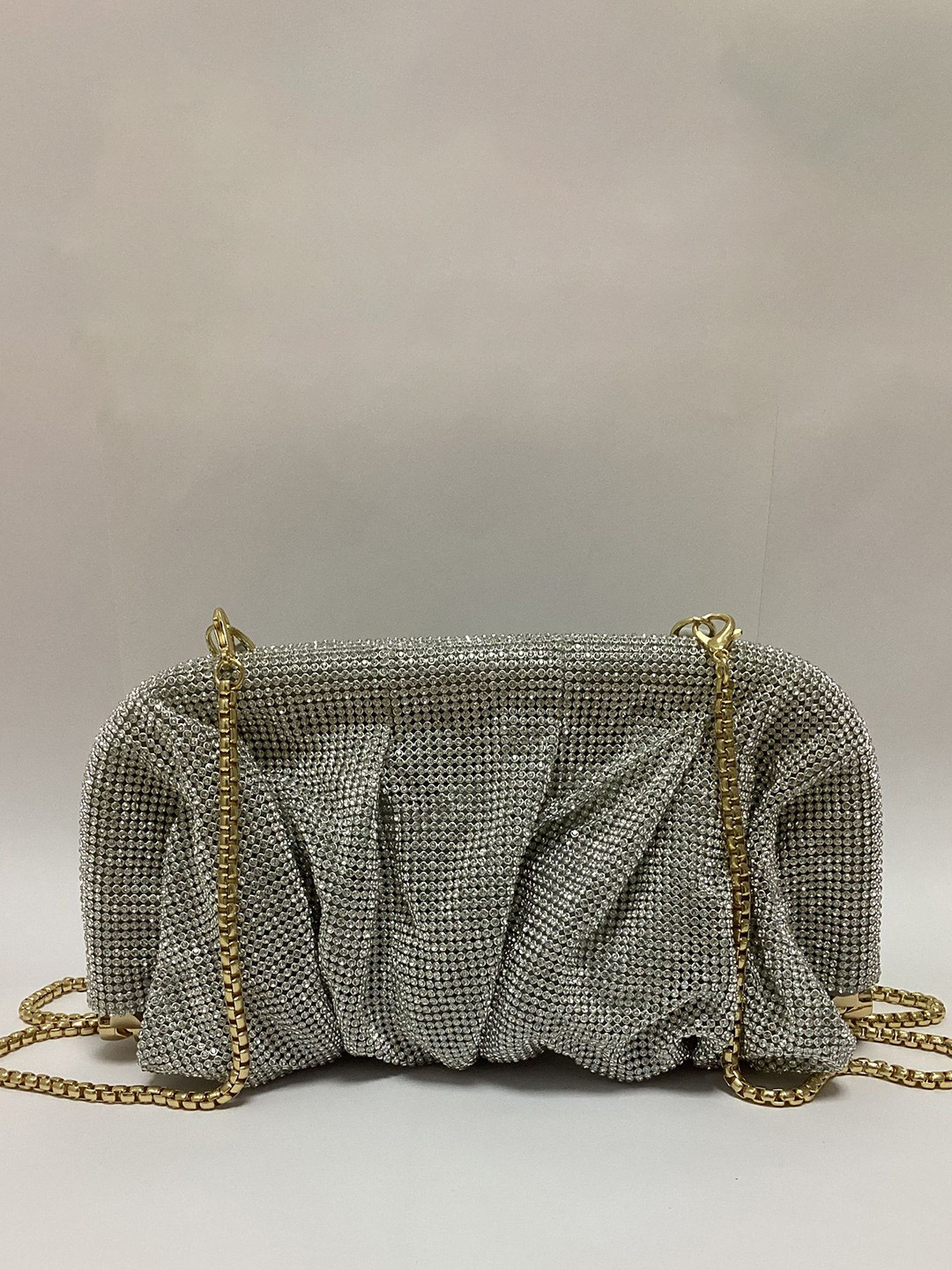 bebe Women Studded Rhinestone Crossbody Clutch