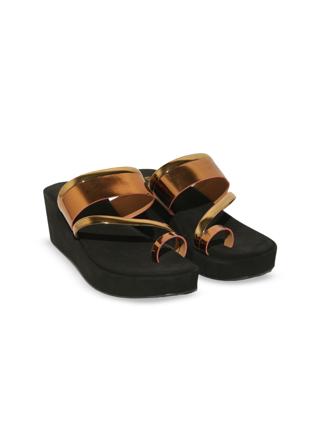 Koblerr Metallic Wedge Sandals