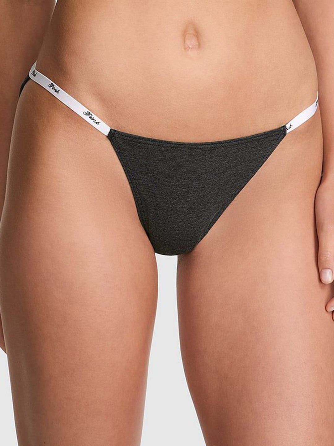 Victoria's Secret Cotton Low-Rise Logo String Bikini Briefs